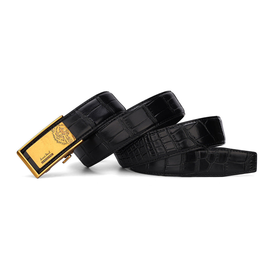 Men’s First-Layer Leather Automatic Buckle Belt – Classic