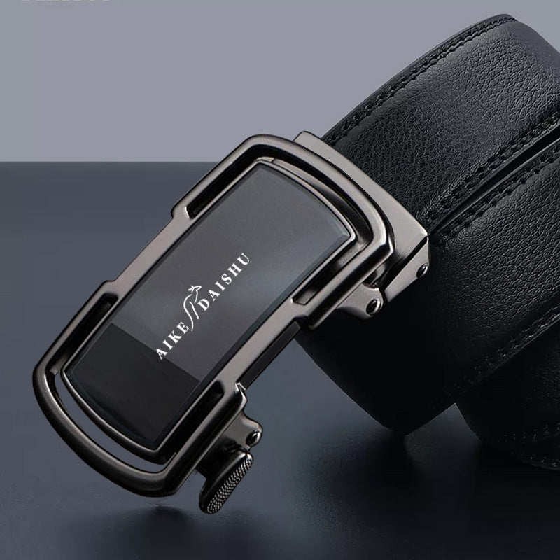 Men’s Cowhide Automatic Buckle Belt – Business Casual