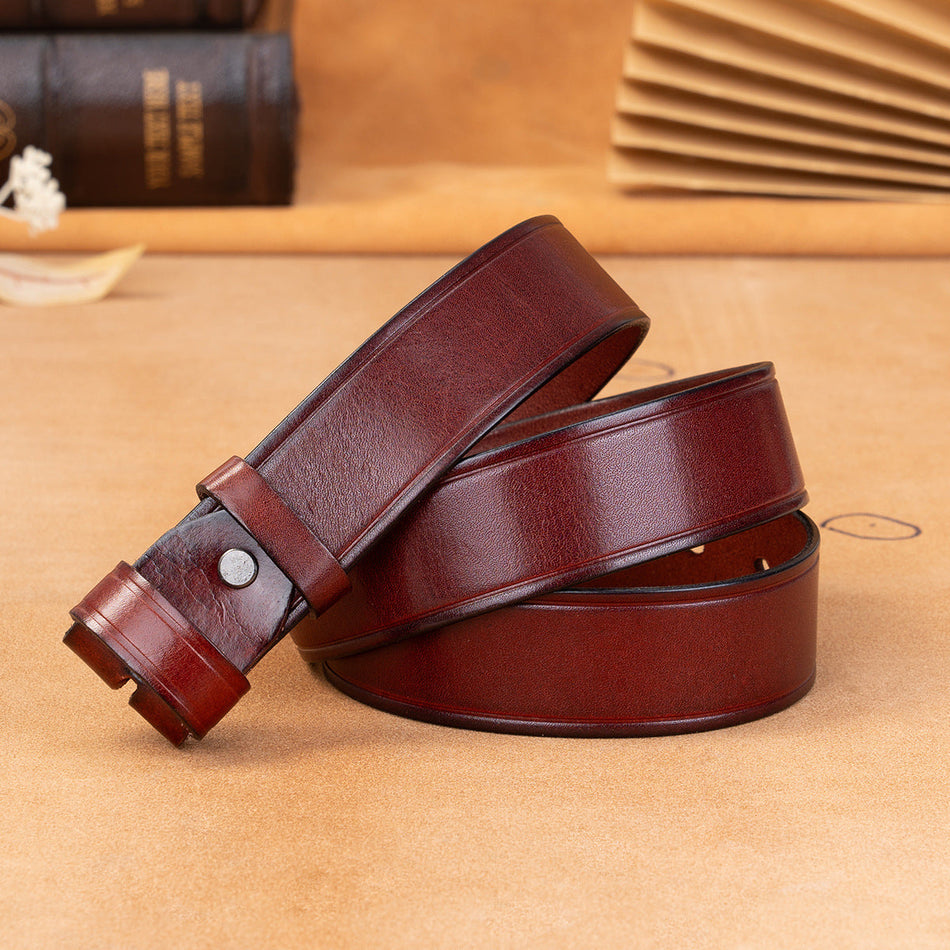 Men’s Retro Cowhide Leather Pin Buckle Belt – Classic