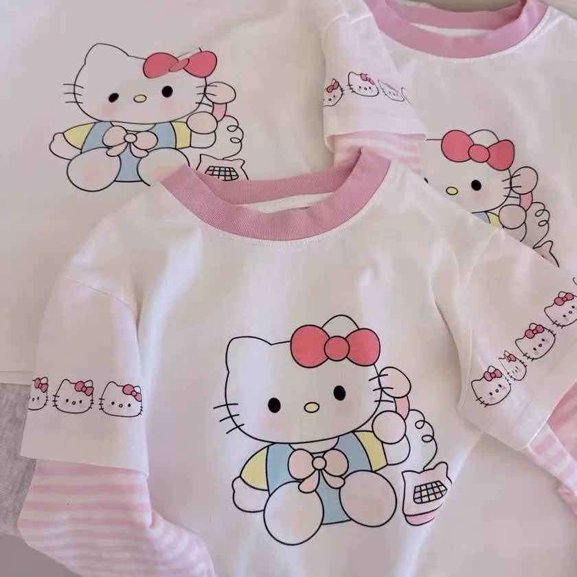 Girls Colorblock Cotton Long-Sleeve Top 2026