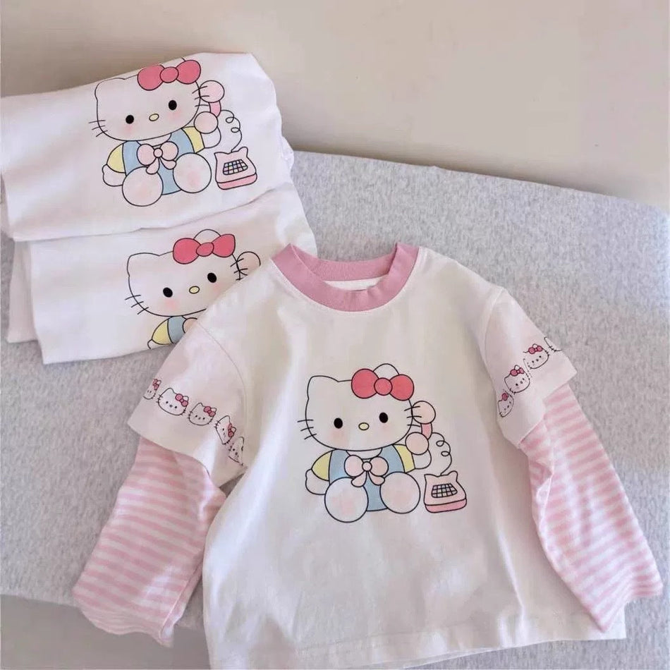 Girls Colorblock Cotton Long-Sleeve Top 2026
