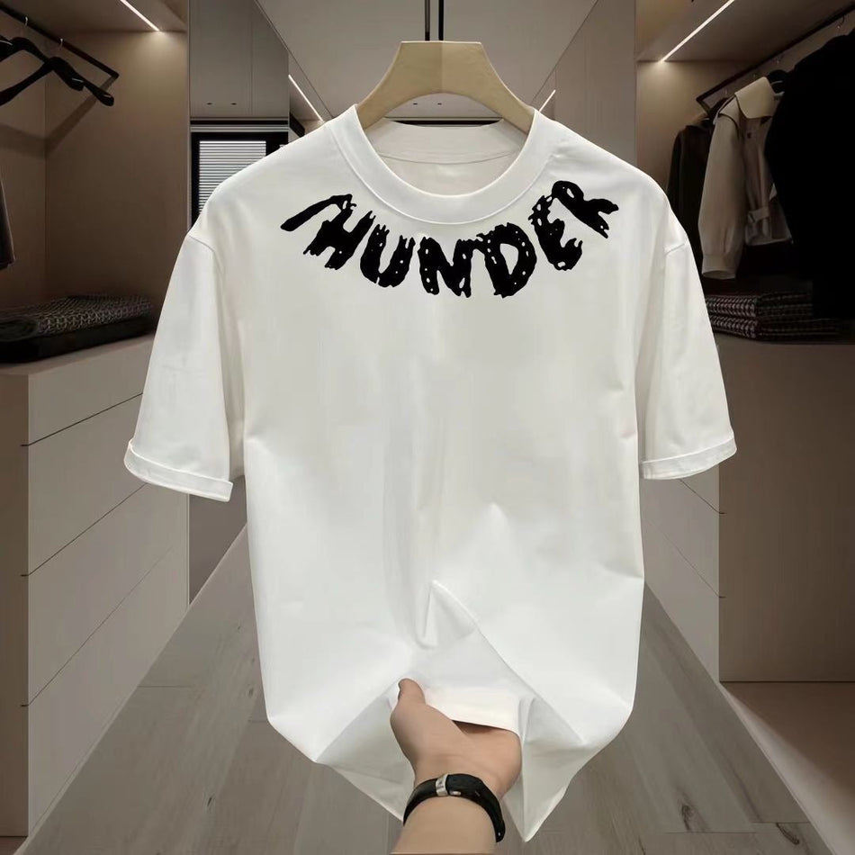 Men’s Cotton Loose Round Neck T-Shirt – Summer Casual