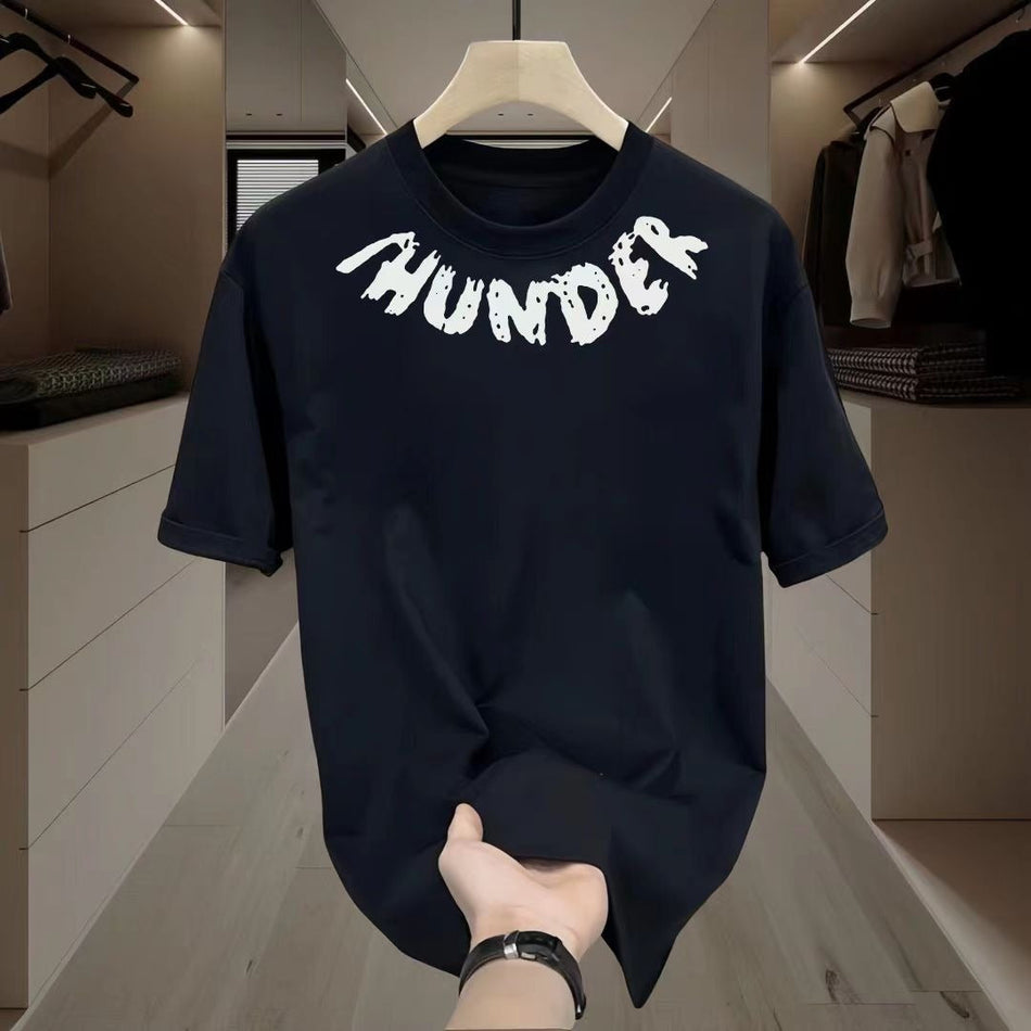Men’s Cotton Loose Round Neck T-Shirt – Summer Casual