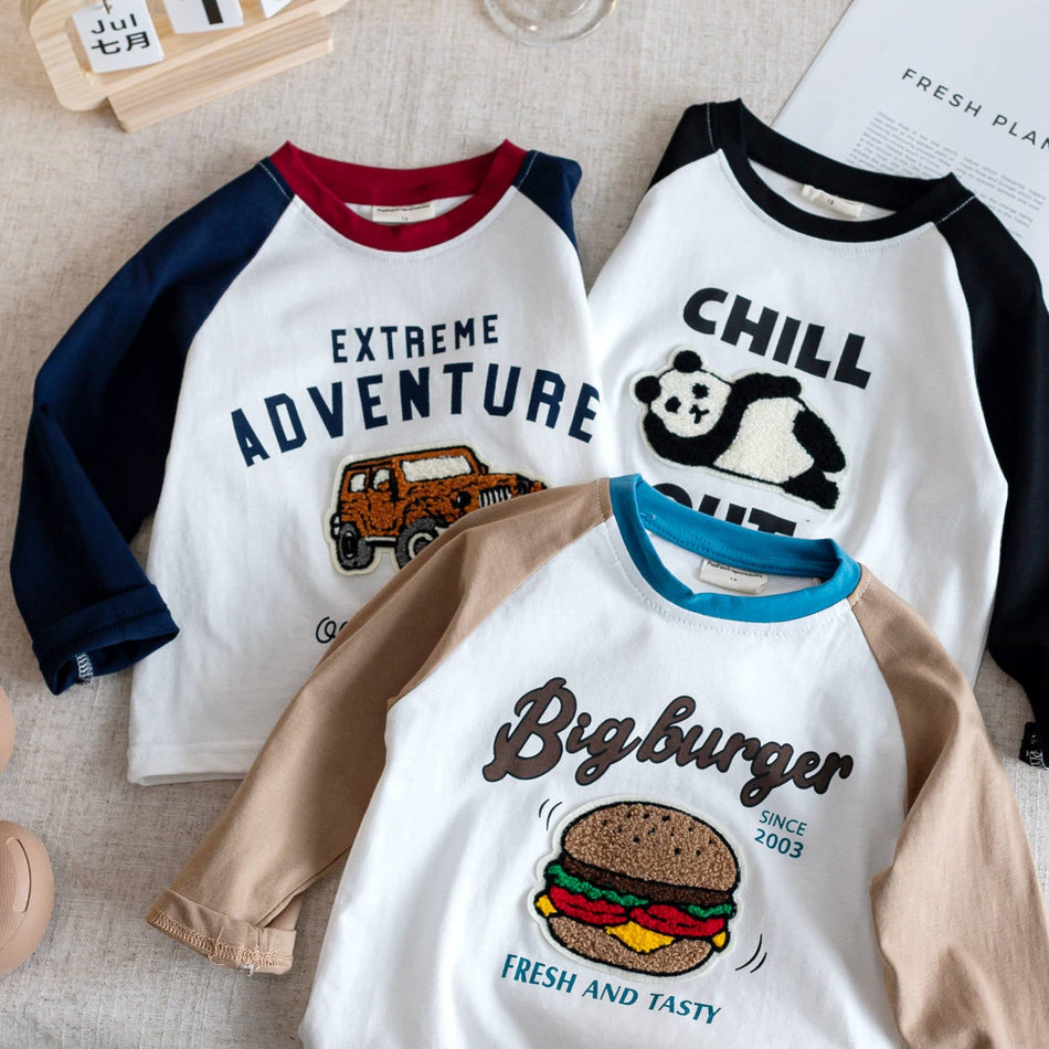 Boys Multi-Color Cotton Long-Sleeve T-Shirt 2026