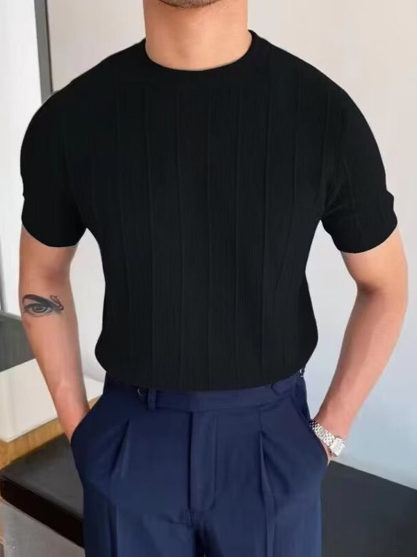 Men’s Solid Color Summer Sweater – Casual Trendy Pullover