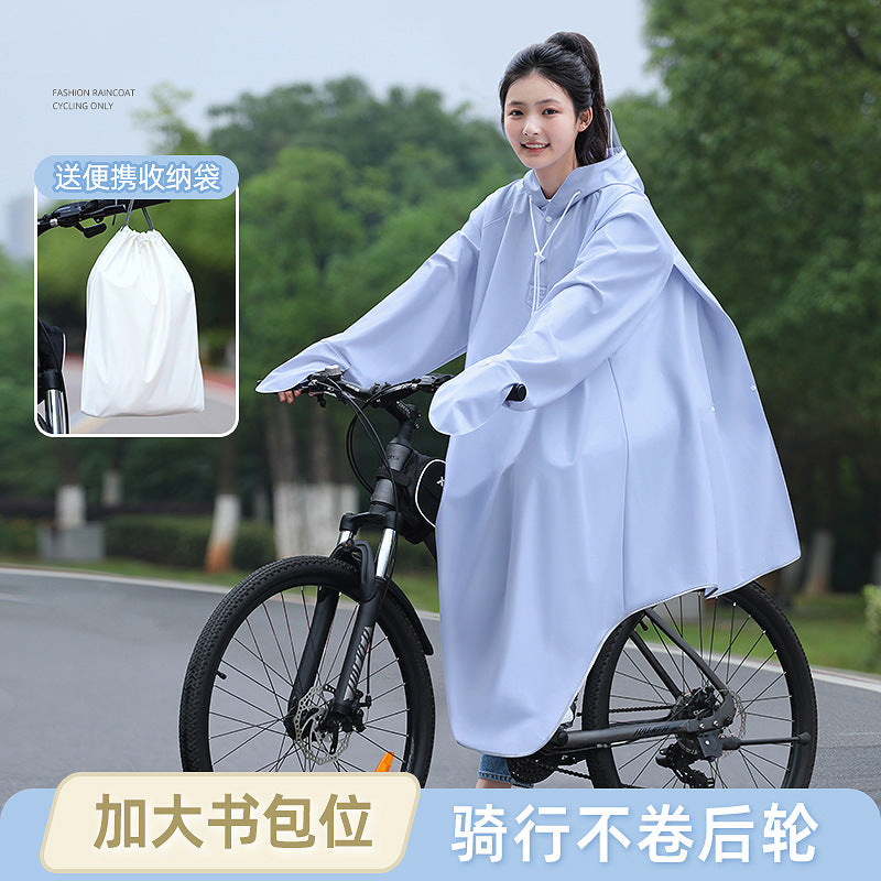 Full-Body Anti-Storm Cycling Raincoat for Students & Men