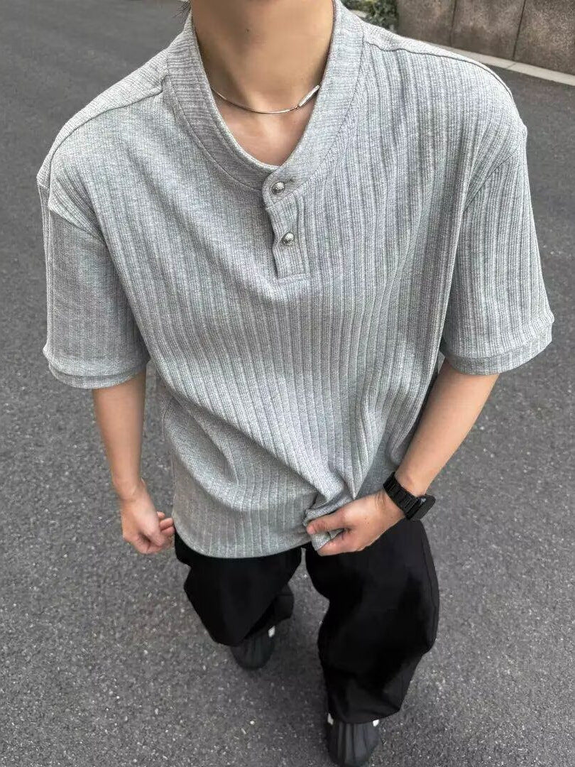 Unisex Henry Collar T-Shirt – American Style Casual