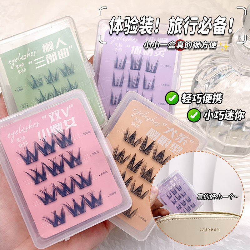 Lmltop Glue-Free False Eyelash Trial Pack SY919 – Travel Box Cat