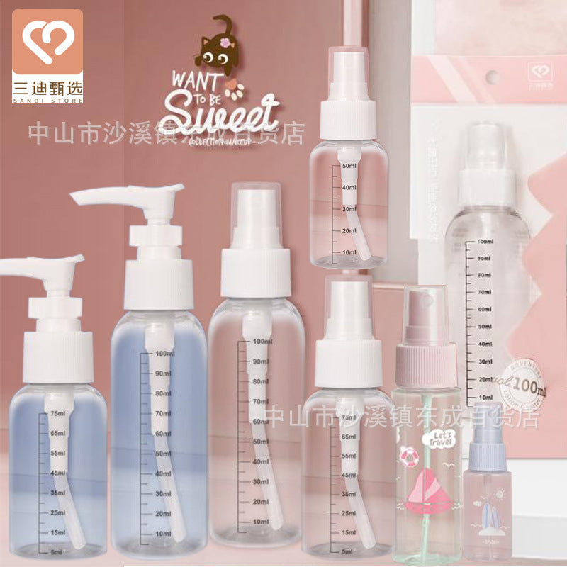 Sandyipin Transparent Spray Bottle Small Plastic Bottle Empty