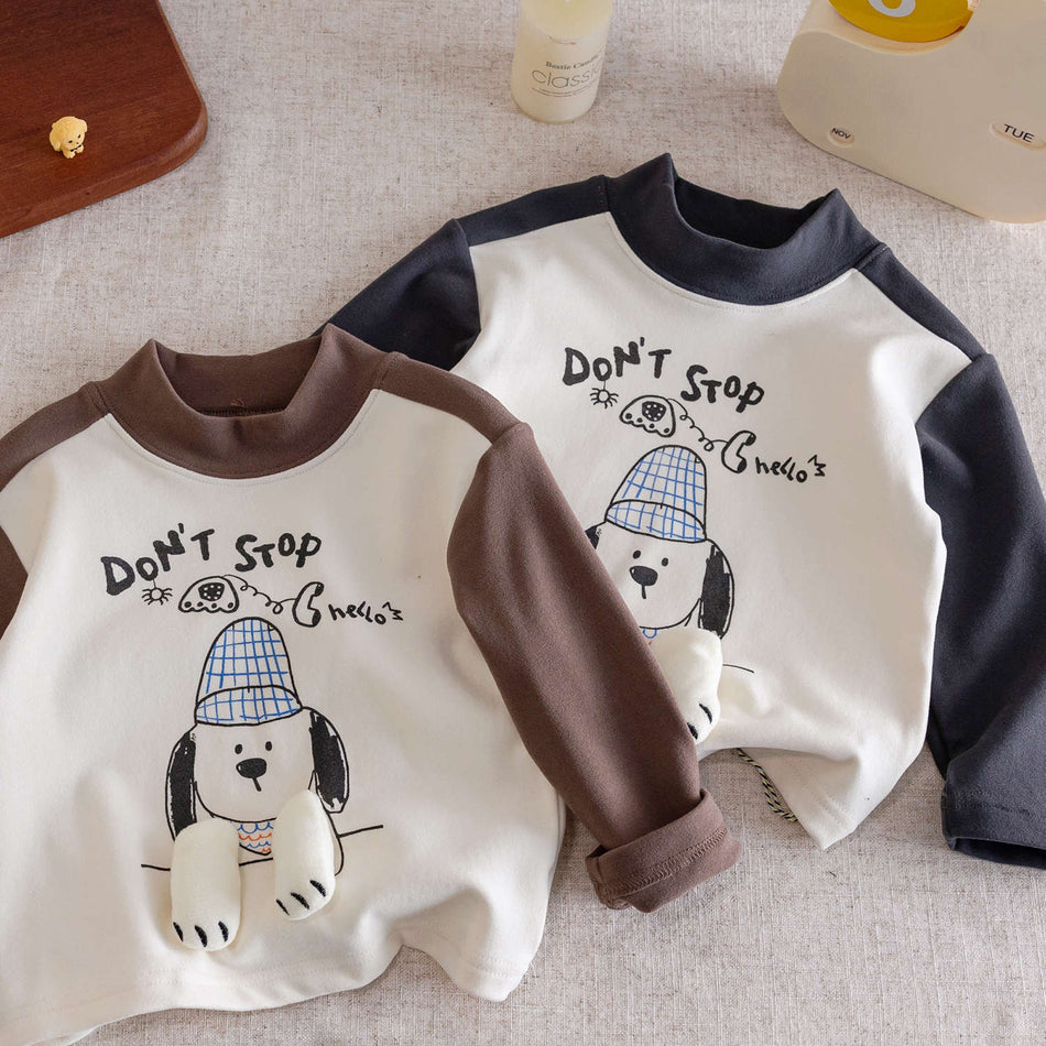 Kids Color-Block Thermal Long-Sleeve T-Shirt 2026