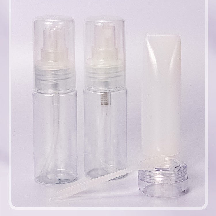 7-Pc Travel Bottle Set | Spray & Squeeze Hose