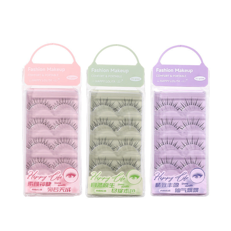 Lmltop Comic Big Eye False Eyelashes LLT26 – 4 Pairs One-Piece