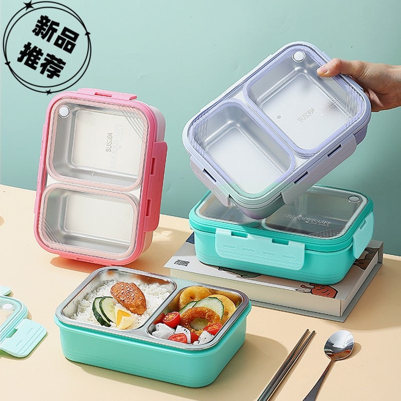 Sealed 304 Stainless Steel Lunch Box Odor Proof Portable Food Box