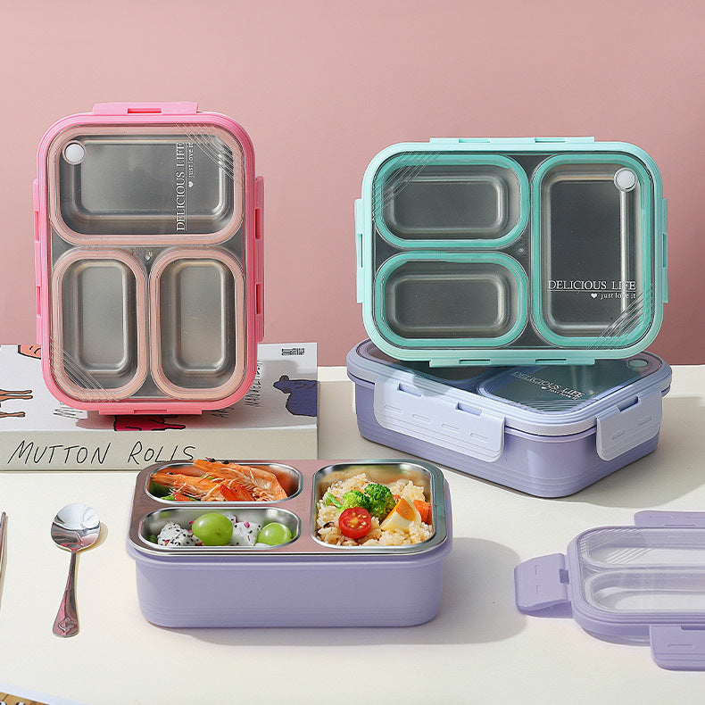 Sealed 304 Stainless Steel Lunch Box Odor Proof Portable Food Box