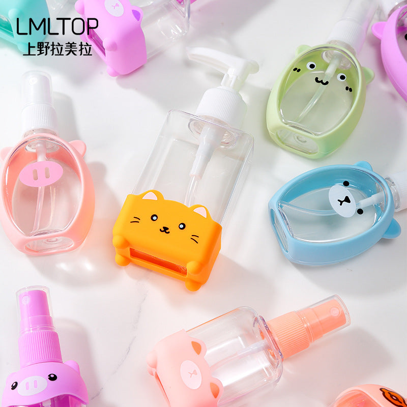 LMLTOP Cartoon Silicone Travel Bottle | Spray & Pressure