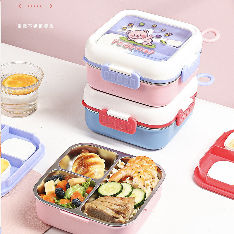 304 Stainless Steel Insulated Lunch Box Sealed Compartment