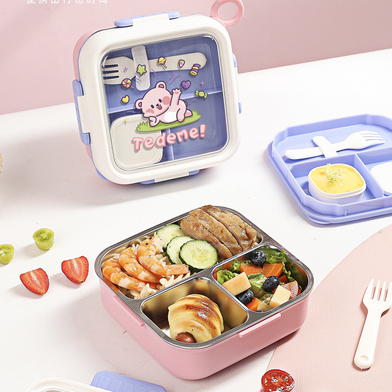 304 Stainless Steel Insulated Lunch Box Sealed Compartment