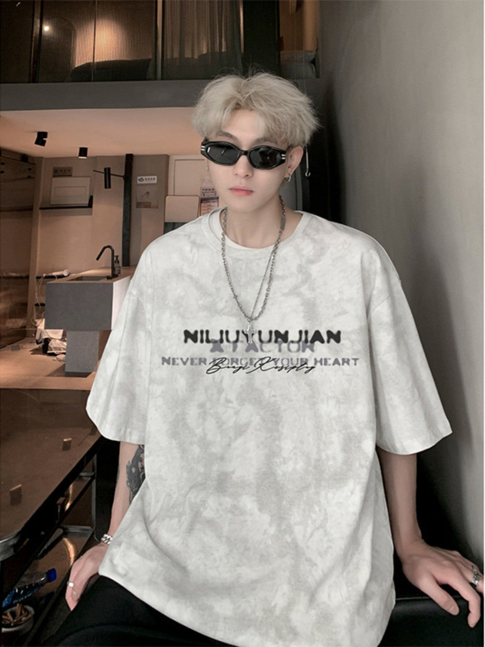 Men’s Tie-Dye T-Shirt – Summer 2025 Loose Trendy Top