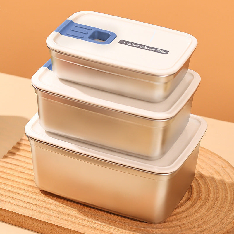 Large Capacity Stainless Steel Sealed Square Lunch Box Portable
