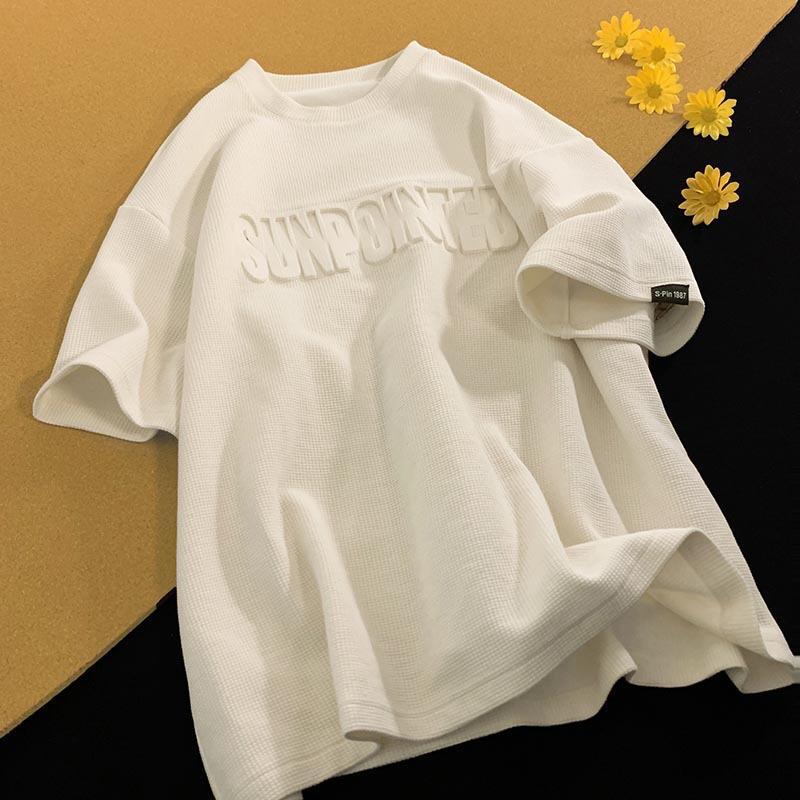 Men’s Waffle Short-Sleeve T-Shirt – Loose Summer Fit