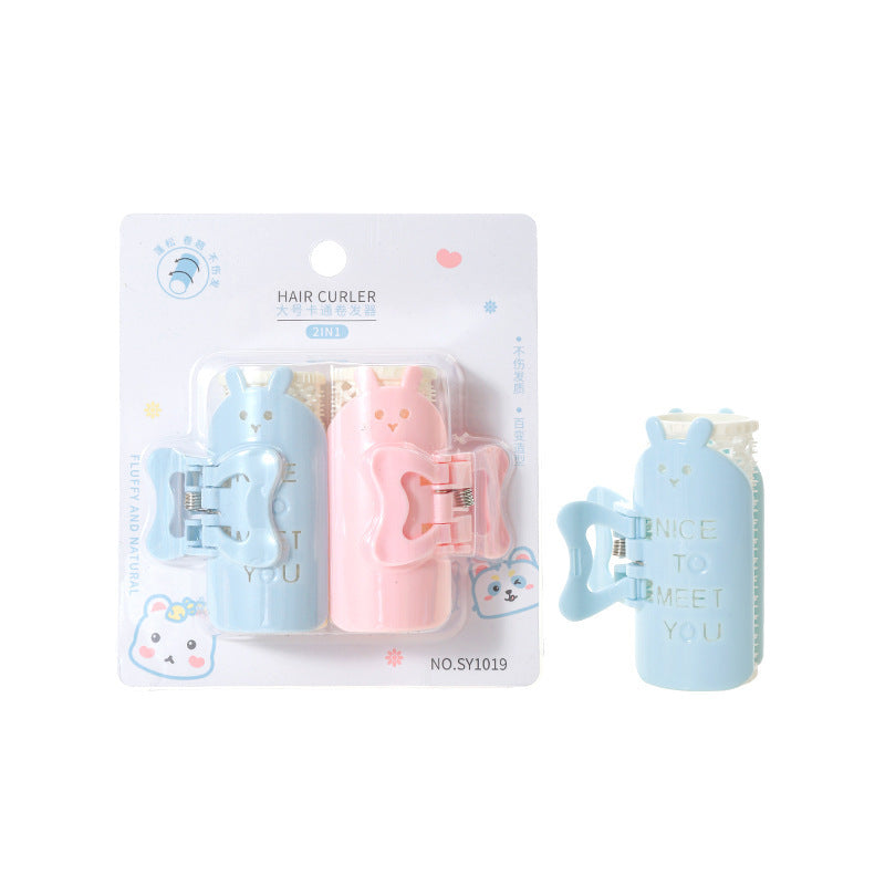 2-Pack Large Cartoon Hair Curler | Heatless Bangs Clip