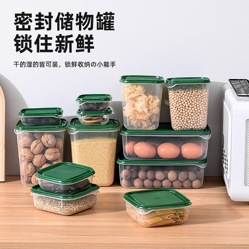 17PCS Fresh Keeping Storage Box Set Microwave Safe Transparent