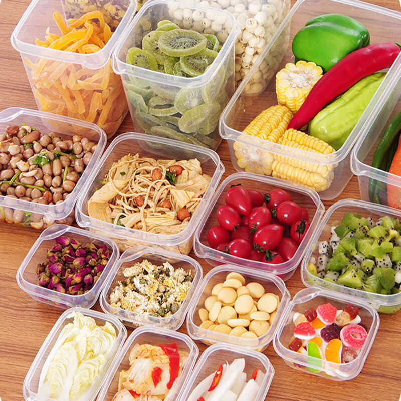 17PCS Fresh Keeping Storage Box Set Microwave Safe Transparent