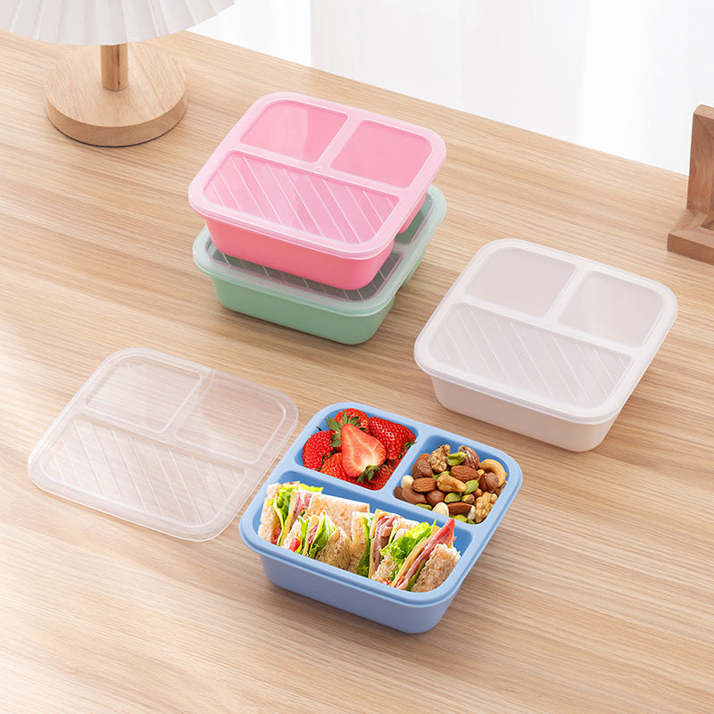 Wheat Straw Five Compartment Lunch Box Microwave Safe Portable