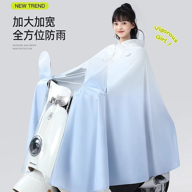 2026 Gradient Fashion: Full-Body Anti-Storm EV Poncho