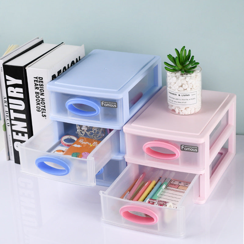 Desktop Drawer Storage Box Stackable Desk Organizer Cabinets