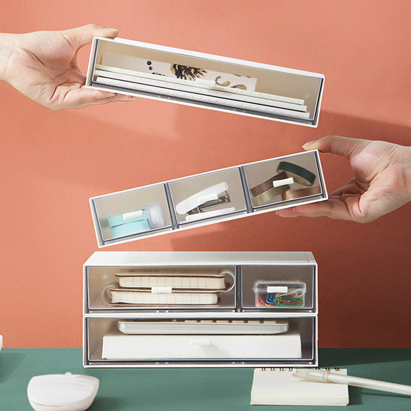 Multi Layer Desktop Storage Box Drawer Organizer Makeup Rack