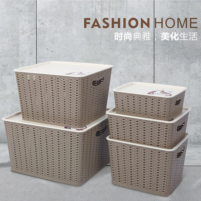 Plastic Storage Basket Organizer Kitchen Bathroom Laundry Bucket