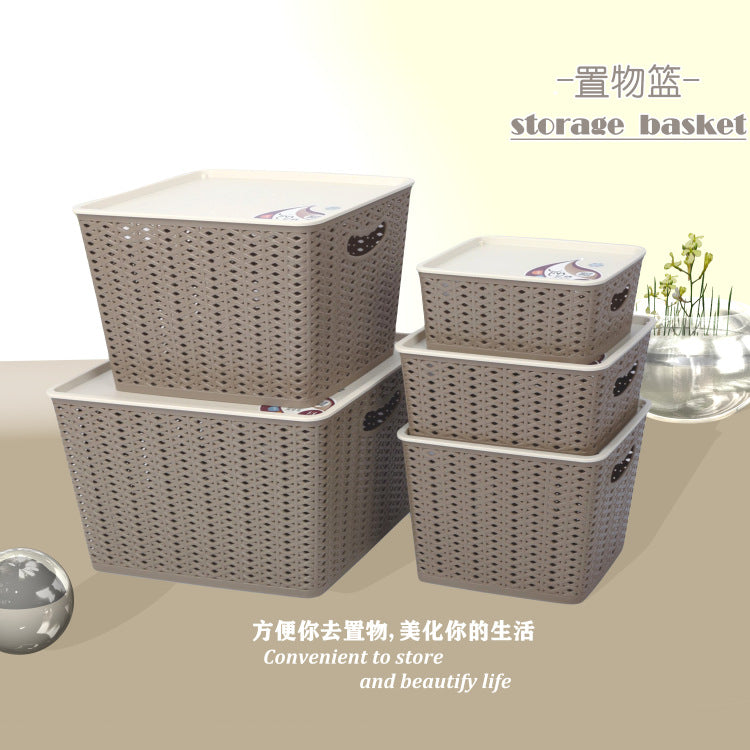Plastic Storage Basket Organizer Kitchen Bathroom Laundry Bucket