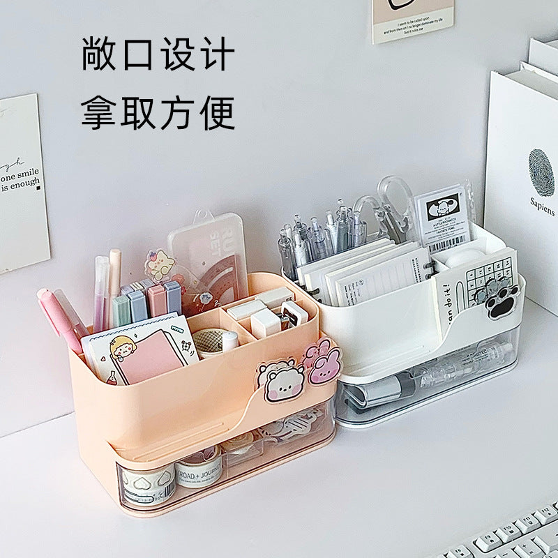 Desktop Drawer Storage Box Office Dorm Cosmetics Organizer Rack