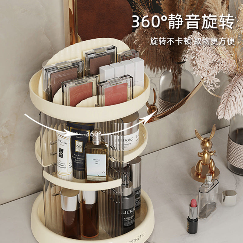 360 Rotating Makeup Storage Rack Desktop Bathroom Organizer Tray