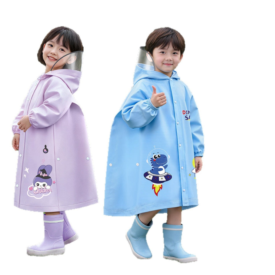 Kids' 2026 Schoolbag-Friendly Raincoat – Cute & Long Protection