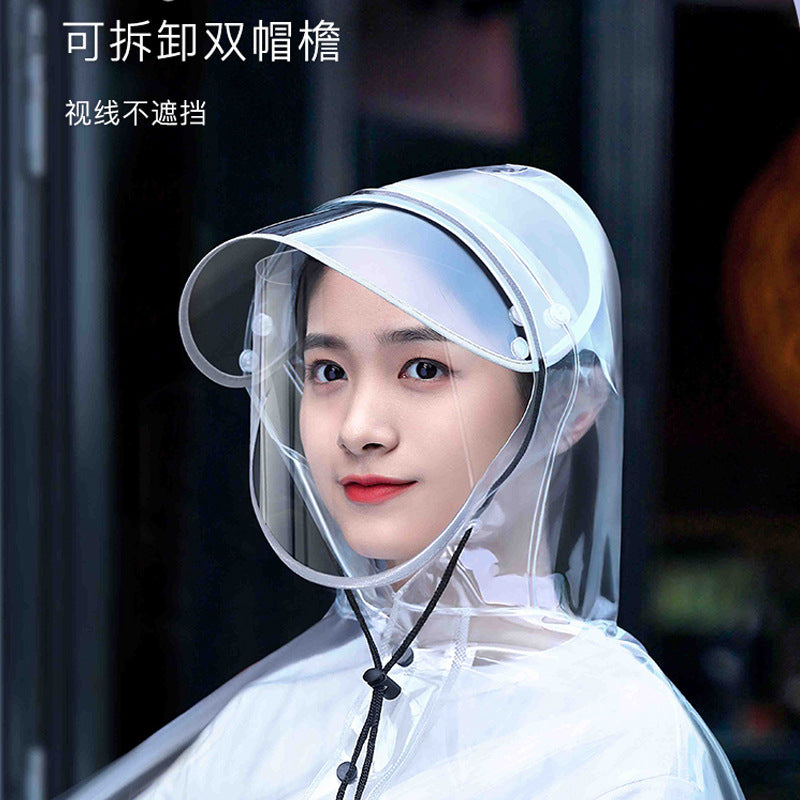 Transparent Parent-Child E-Bike Raincoat – Anti-Storm