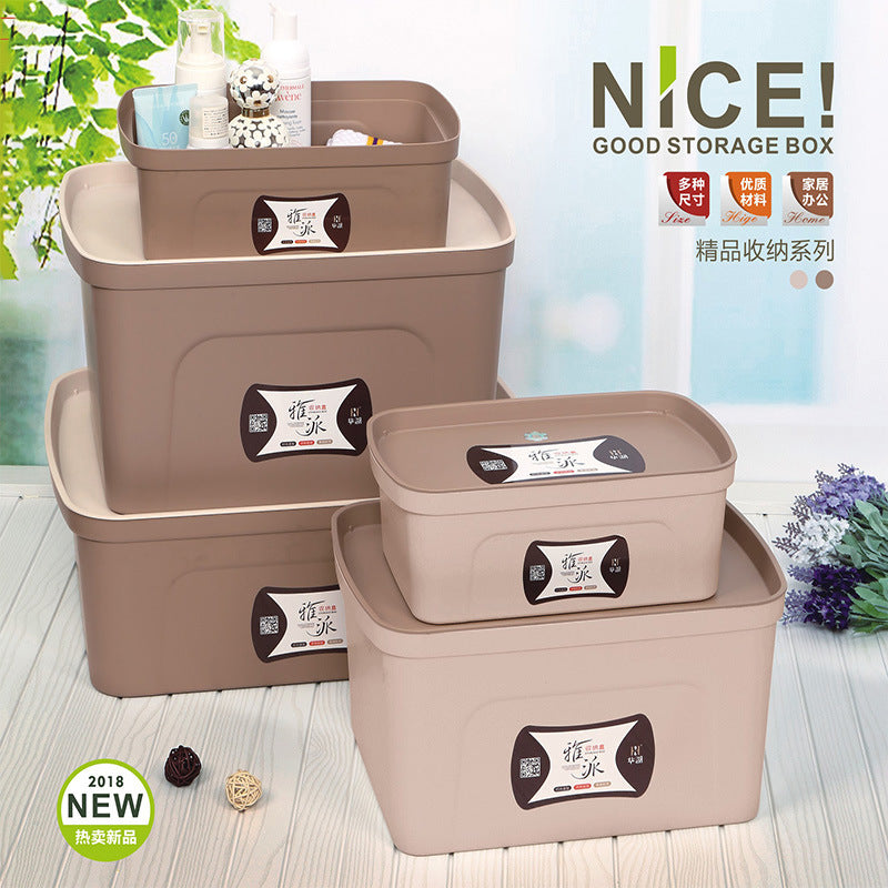 Plastic Storage Box Kitchen Bathroom Wardrobe Organizer Basket