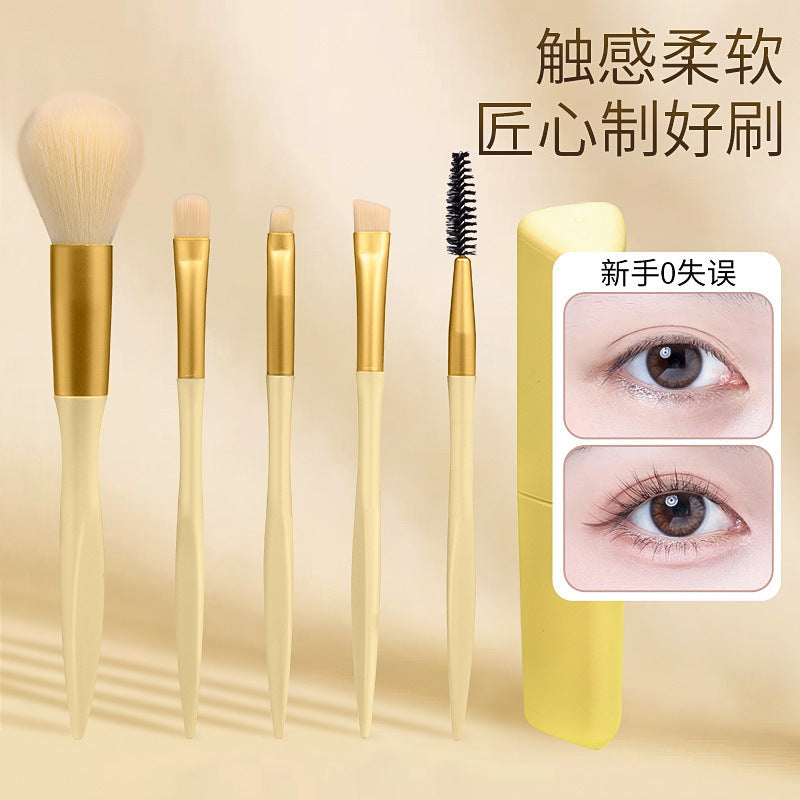 Sandyipin 5-Pc Mini Makeup Brush Set | Student Portable