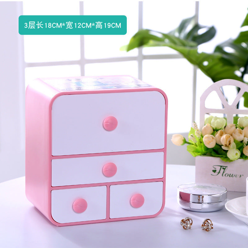 Cosmetic Storage Box Plastic Drawer Jewelry Organizer Desktop