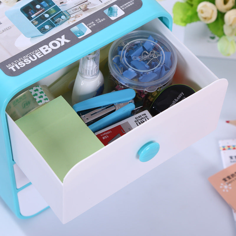 Cosmetic Storage Box Plastic Drawer Jewelry Organizer Desktop