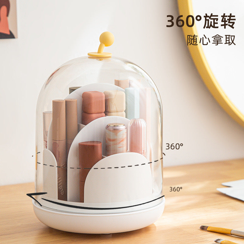 Lipstick Storage Box Dust Proof Cosmetic Storage Rack with Lid