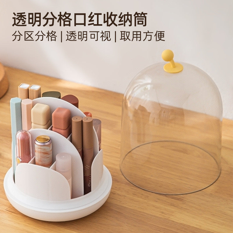 Lipstick Storage Box Dust Proof Cosmetic Storage Rack with Lid