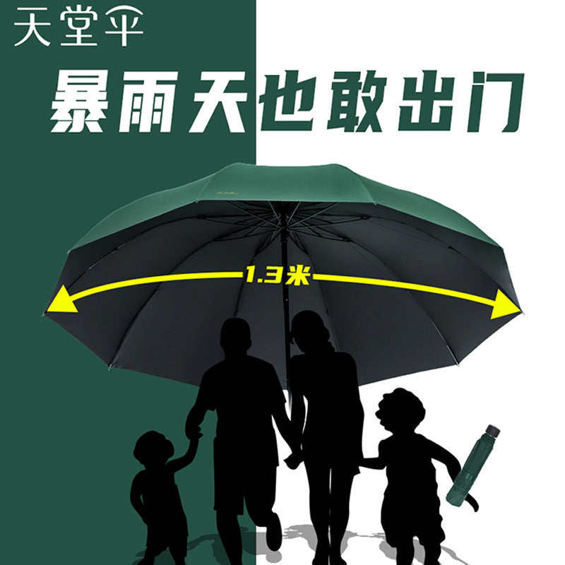 Paradise Touch Three Extra Large 10 Bone Folding Umbrella Logo