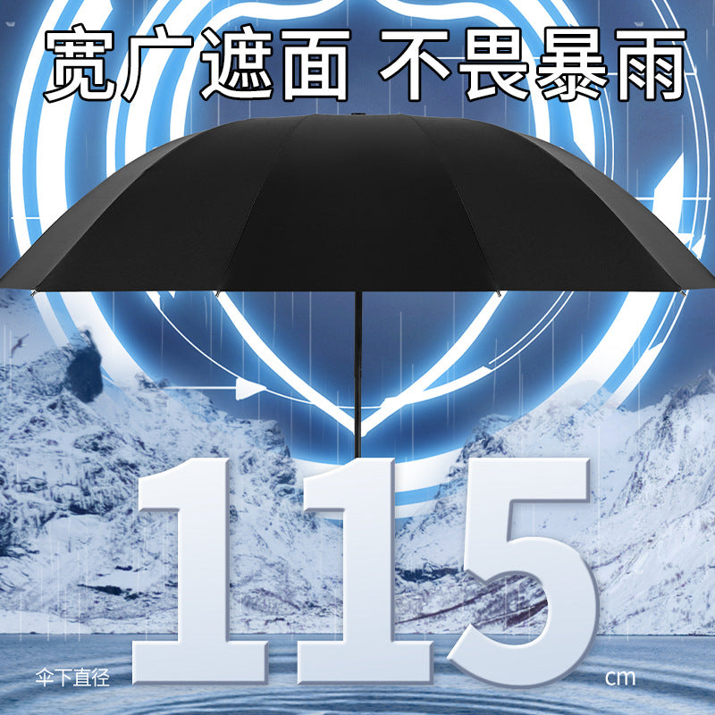 12 Bone Plus Ring Buckle Anti UV Dual Use Business M Umbrella