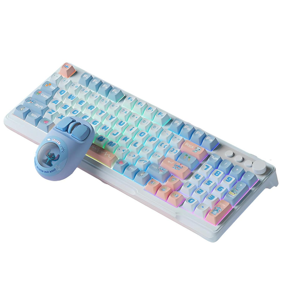 Cute Stitch Wireless Keyboard Mouse Combo Set