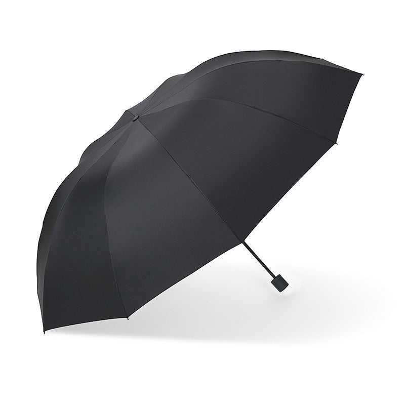 Sunny Umbrella 10 Bone Oversized Windproof Black UV Sunshade