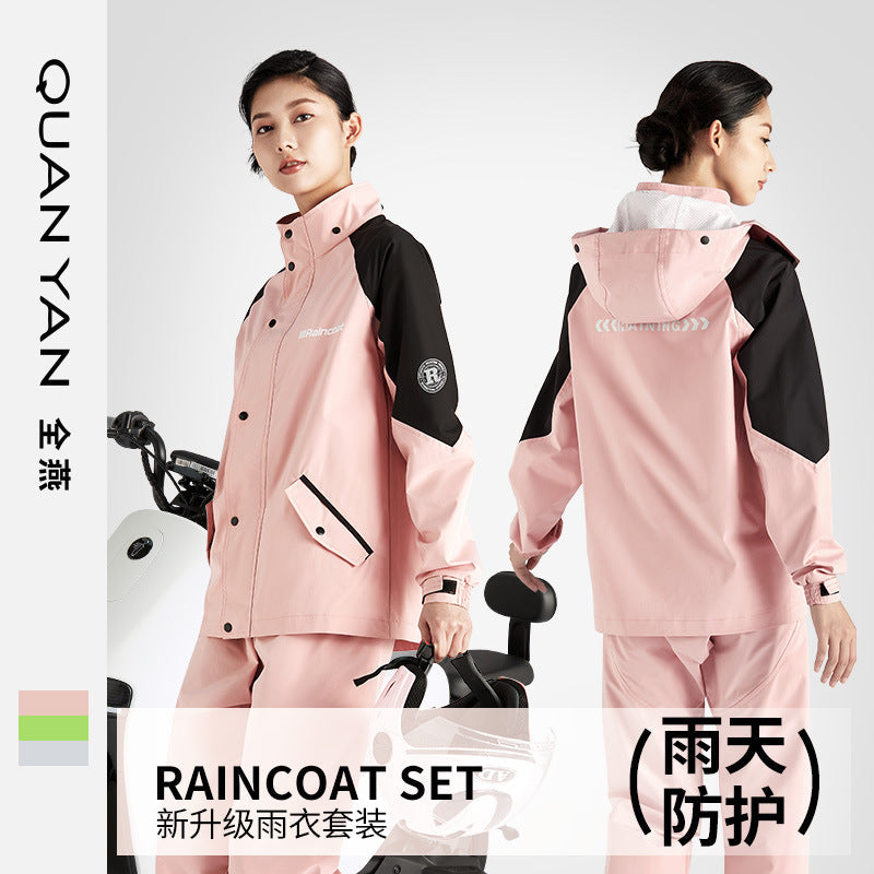Heavy Duty Waterproof Raincoat & Pants Suit for Motorcyclists