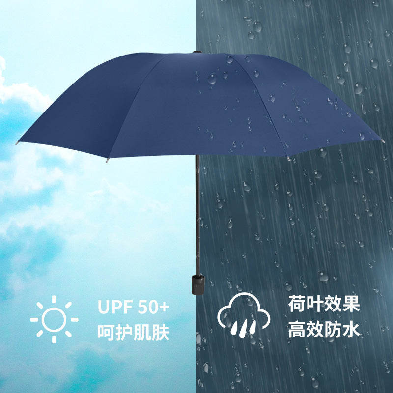Customized Dual-Use Folding Sun Umbrella with Printed Logo Gift