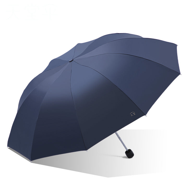 Paradise 10 Bone Large Silver Rubber Sunscreen Sun Umbrella